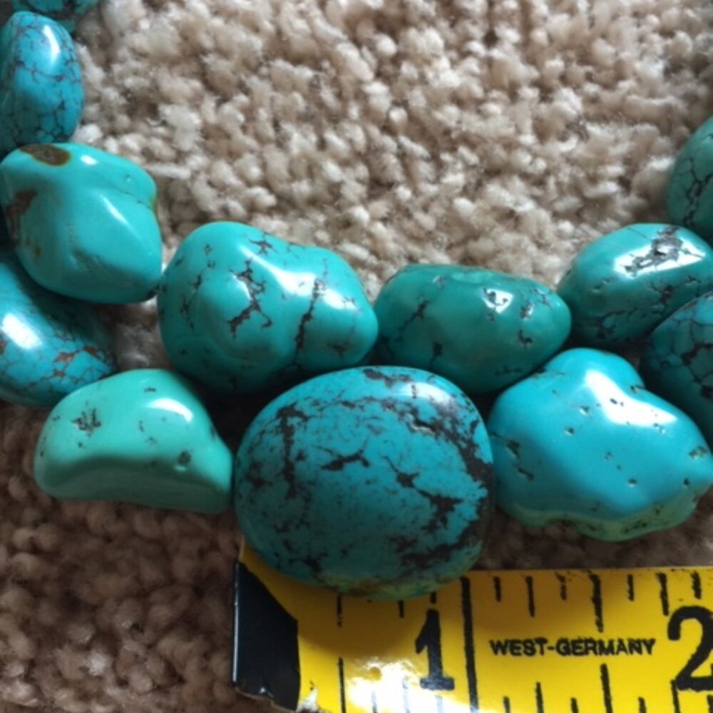 Turquoise Double Stranded Necklace - image 2